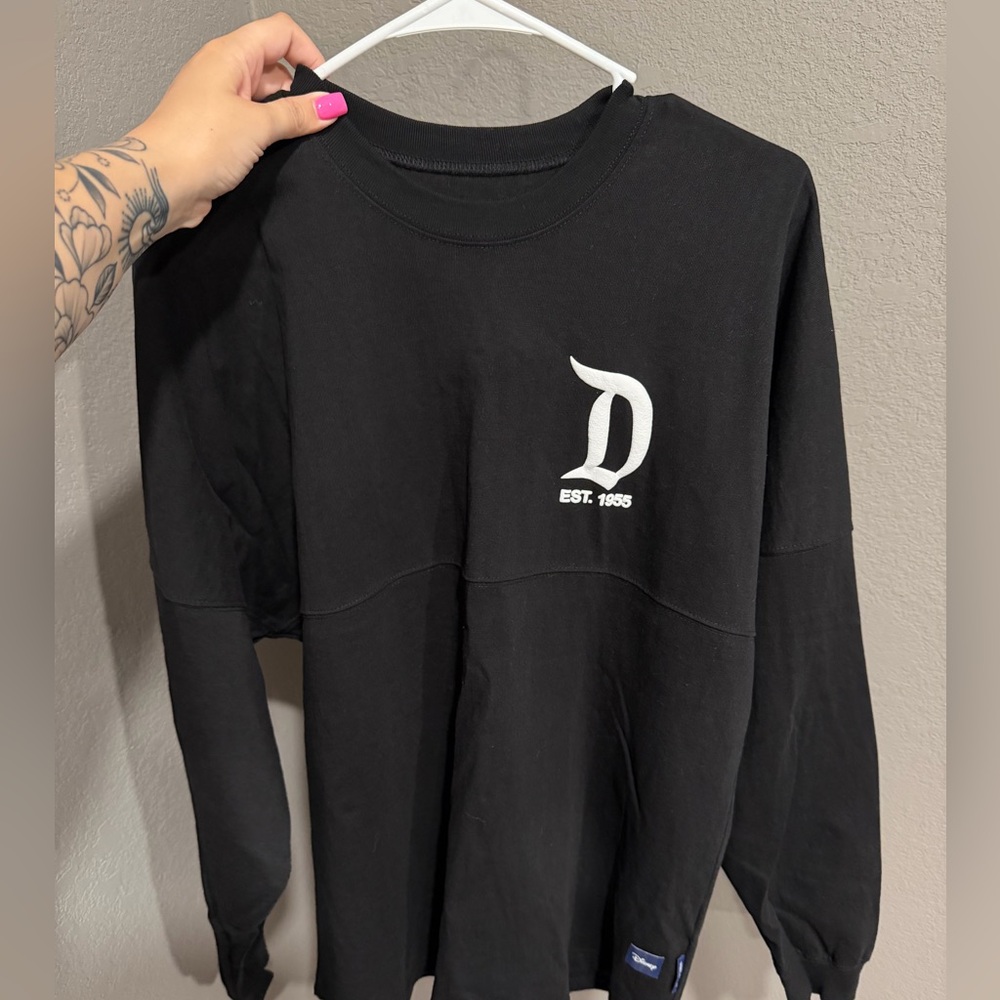 Disney Black Sweatshirt with White 'D' Logo